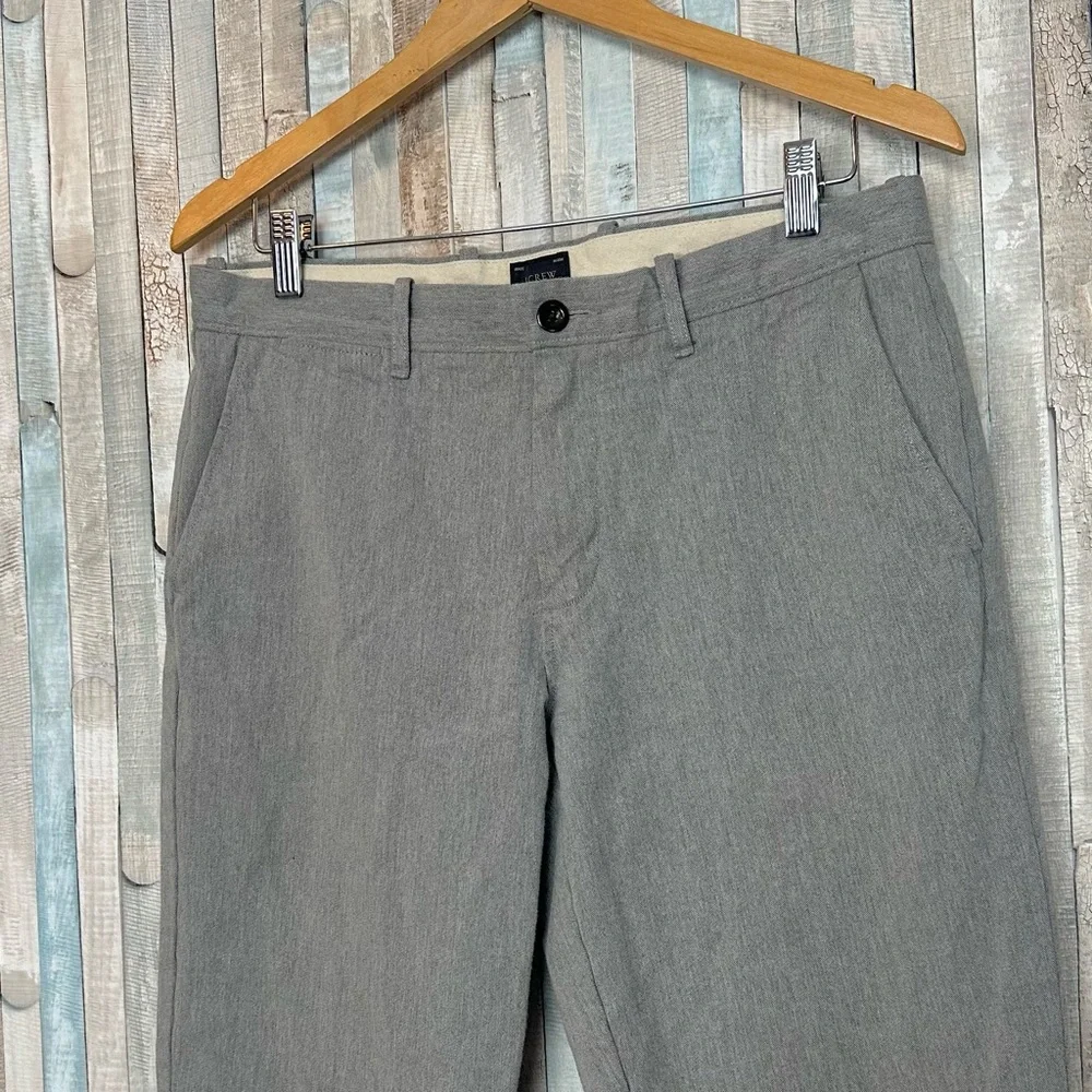 J Crew 32 Gray Brushed Cotton Melange Twill 770 Pant Trouser Straight Fit Leg‎ - Picture 3 of 11